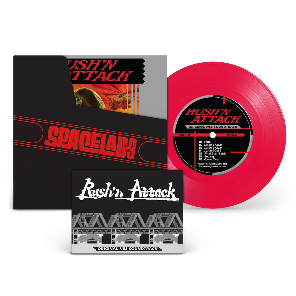 Rush N' Attack: Original NES Soundtrack 7" [SL9 Exclusive "Rapid Fire Red" Vinyl Variant]
