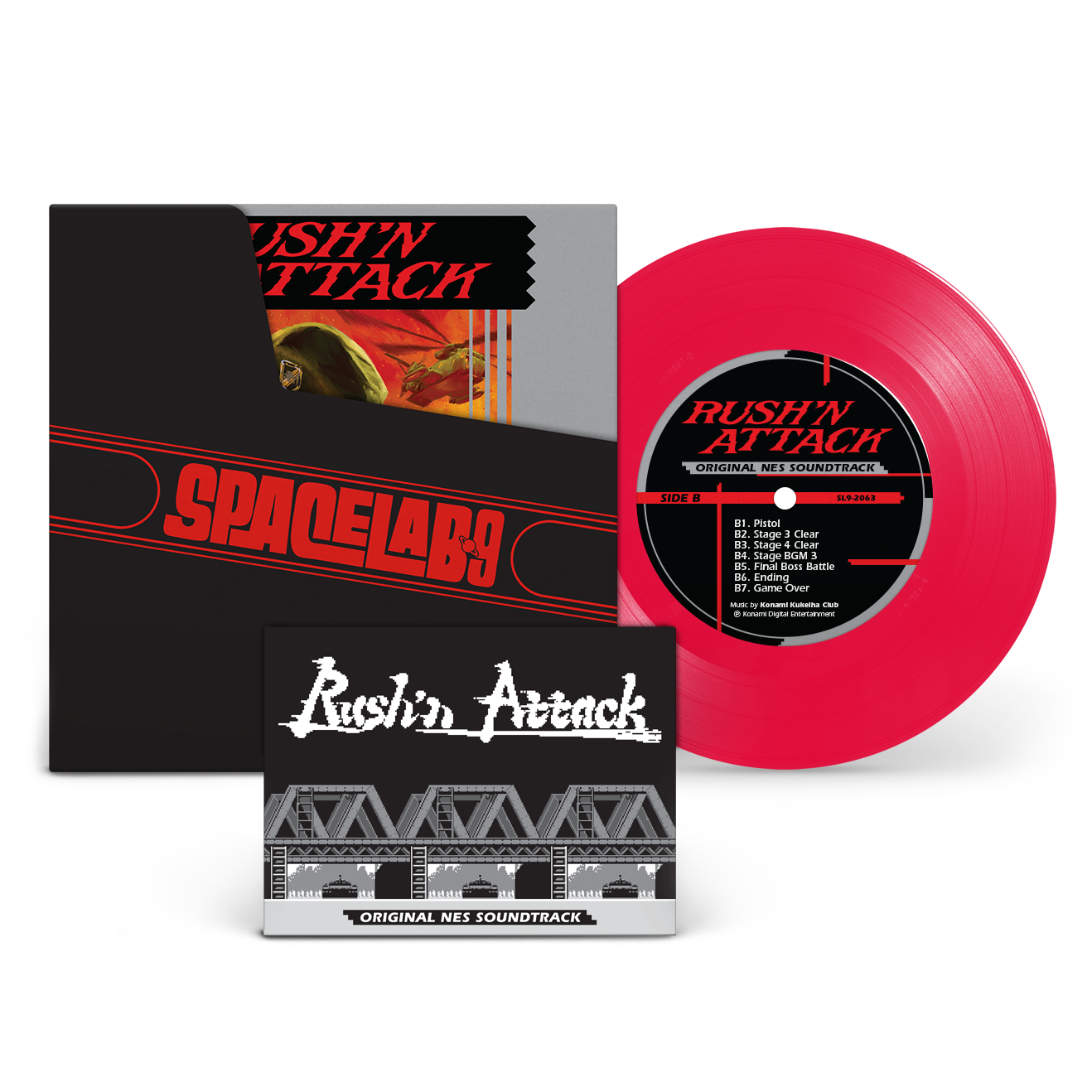 Rush N' Attack: Original NES Soundtrack 7" [SL9 Exclusive "Rapid Fire Red" Vinyl Variant]
